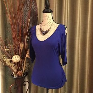 NEW Cold Shoulder Top in Royal Blue